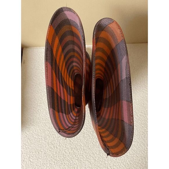 Dirty Laundry Tall Plaid Rain Boots Multicolor Plaid Sz 7 - Picture 6 of 10